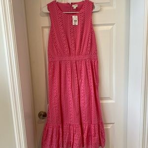 J.Crew pink eyelet dress